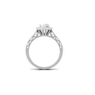 Vintage Style Oval Simulated Diamond Halo Engagement Ring Zircon - ( AAAA ) - Quality - Rosec Jewels