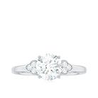 1.25 CT Round Simulated Diamond Solitaire Engagement Ring Zircon - ( AAAA ) - Quality - Rosec Jewels