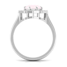 2.5 CT Rose Quartz Star Shape Engagement Ring with Diamond Rose Quartz - ( AAA ) - Quality - Rosec Jewels