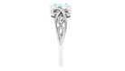 2 CT Vintage Style Cushion Sky Blue Topaz Solitaire Ring in Bezel Setting Sky Blue Topaz - ( AAA ) - Quality - Rosec Jewels