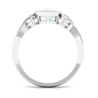 8 MM Cushion Cut Ethiopian Opal Vintage Solitaire Ring in Bezel Setting Ethiopian Opal - ( AAA ) - Quality - Rosec Jewels