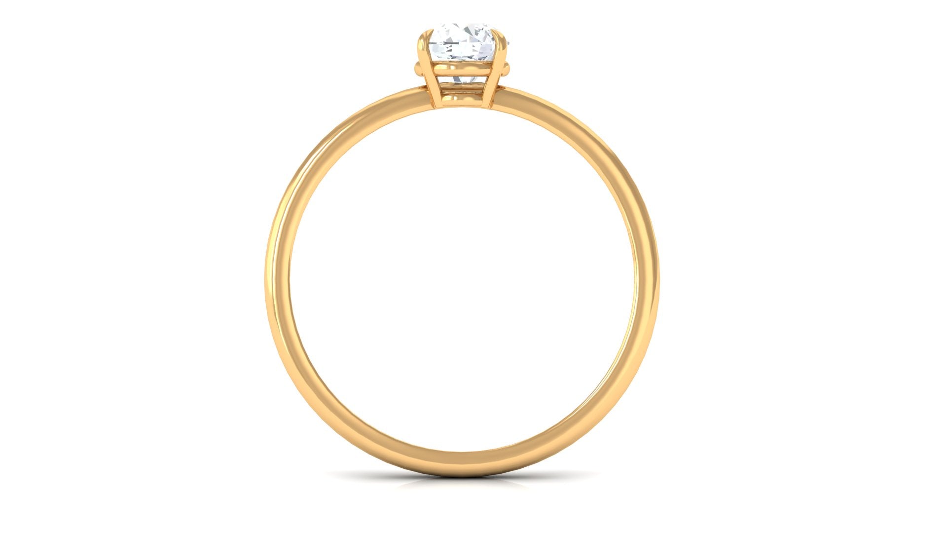 Round Shape Lab Grown Diamond Solitaire Ring Lab Grown Diamond - ( EF-VS ) - Color and Clarity - Rosec Jewels