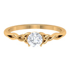 Solitaire Lab Grown Diamond Celtic Knot Promise Ring Lab Grown Diamond - ( EF-VS ) - Color and Clarity - Rosec Jewels