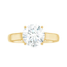 8 MM Round Cut Solitaire and Hidden Moissanite Ring with Accented Bridge Moissanite - ( D-VS1 ) - Color and Clarity - Rosec Jewels