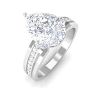 2 CT Pear Cut Moissanite Two Tone Engagement Ring Moissanite - ( D-VS1 ) - Color and Clarity - Rosec Jewels