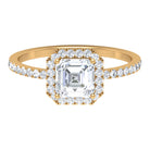 1.75 CT Asscher Cut Moissanite Halo Engagement Ring Moissanite - ( D-VS1 ) - Color and Clarity - Rosec Jewels