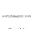 0.75 CT Baguette and Round Diamond Full Eternity Ring in Prong Setting Diamond - ( HI-SI ) - Color and Clarity - Rosec Jewels