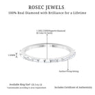 1/2 CT Diamond Stackable Ring in Shared Prong Setting Diamond - ( HI-SI ) - Color and Clarity - Rosec Jewels