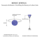 Round Tanzanite Solitaire Engagement Ring Tanzanite - ( AAA ) - Quality - Rosec Jewels