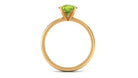 8 MM Round Peridot Solitaire Ring in Peg Head Setting Peridot - ( AAA ) - Quality - Rosec Jewels