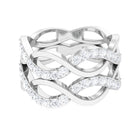 2 CT Cubic Zirconia Infinity Double Band Ring Zircon - ( AAAA ) - Quality - Rosec Jewels