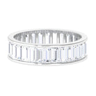 Baguette Shape Moissanite Wedding Band Moissanite - ( D-VS1 ) - Color and Clarity - Rosec Jewels