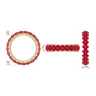 Prong Set Lab-Created Ruby Full Eternity Band Ring Lab Created Ruby - ( AAAA ) - Quality - Rosec Jewels