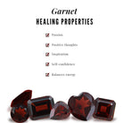 Real Garnet and Diamond Ring Set Garnet - ( AAA ) - Quality - Rosec Jewels