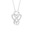 Diamond Infinity Heart Necklace for Women Diamond - ( HI-SI ) - Color and Clarity - Rosec Jewels