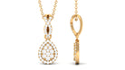 1/2 CT Diamond Infinity Teardrop Pendant Necklace in Gold Diamond - ( HI-SI ) - Color and Clarity - Rosec Jewels