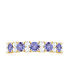 Tanzanite Wedding Anniversary Half Eternity Ring Tanzanite - ( AAA ) - Quality - Rosec Jewels