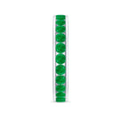 1.5 CT Trellis Set Emerald Eternity Ring Emerald - ( AAA ) - Quality - Rosec Jewels