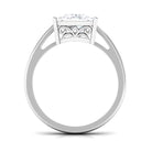 3.25 CT Moissanite Princess Cut Solitaire Band Ring Moissanite - ( D-VS1 ) - Color and Clarity - Rosec Jewels