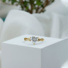 Heart Shape Moissanite Solitaire Promise Ring with Braided Shank Moissanite - ( D-VS1 ) - Color and Clarity - Rosec Jewels