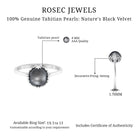 Decorative Prong Tahitian Pearl Solitaire Engagement Ring Tahitian pearl - ( AAA ) - Quality - Rosec Jewels